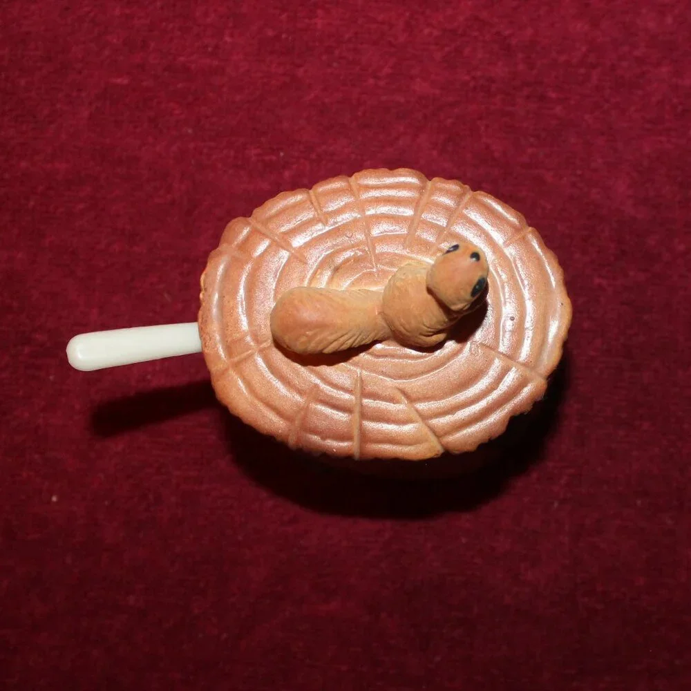 Vintage Ceramic Squirrel on Log, Jam Jar with Spoon